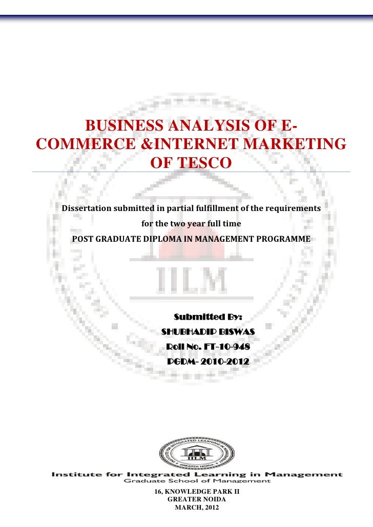Dissertation electronic commerce